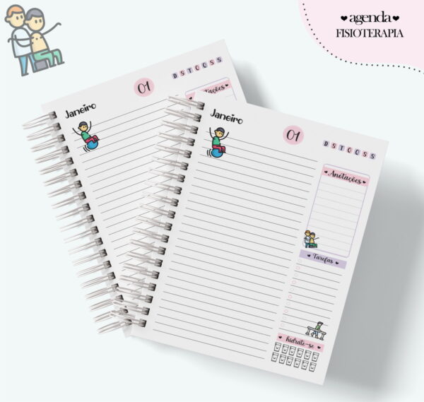 Agenda Profissão Fisioterapia Feminino - Arquivo Digital