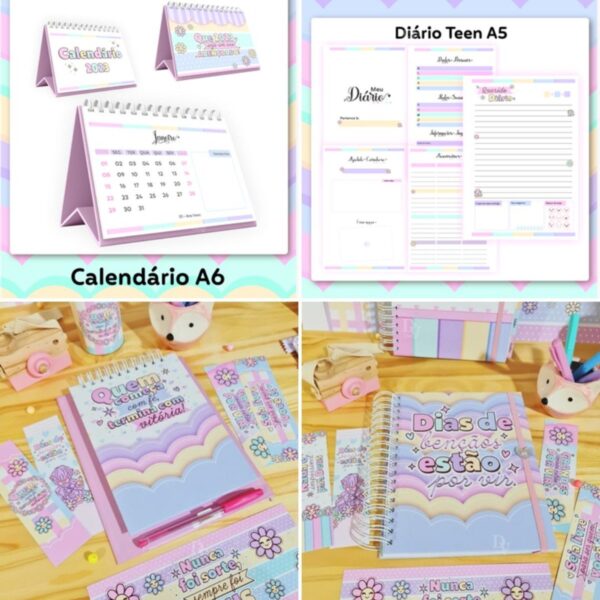 Agendas Candy Lettering 2023 - Arquivo Digital