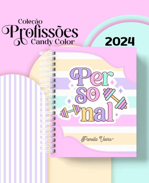 Agendas Profissões Femininas Candy Color - Arquivo Digital