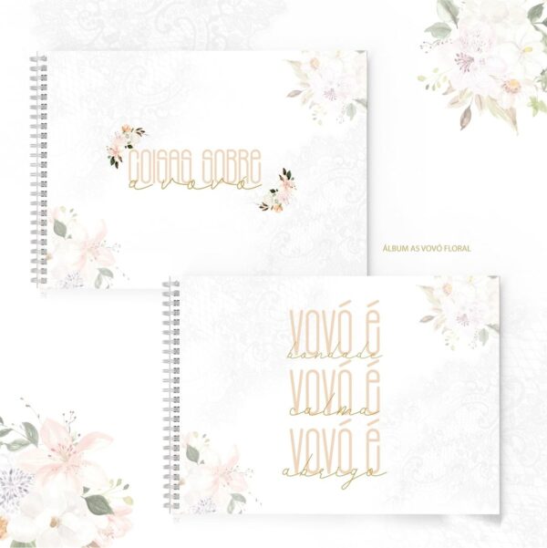 Álbum A5 Vovó Floral - Arquivo Digital
