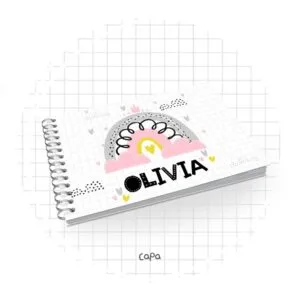 Álbum de Fotos Arco íris Menina (0 a 5 anos) -Arq. Digital