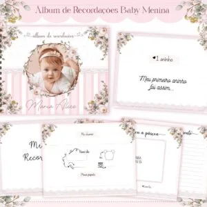 Álbum do Bebê Baby Menina - Arquivo Digital