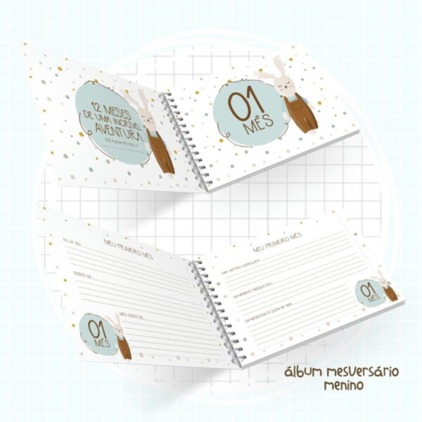 Álbum Mesversário Menino - Arquivo Digital