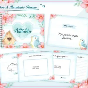 Álbum Recordações Bebê Passarinhos - Arquivo Digital