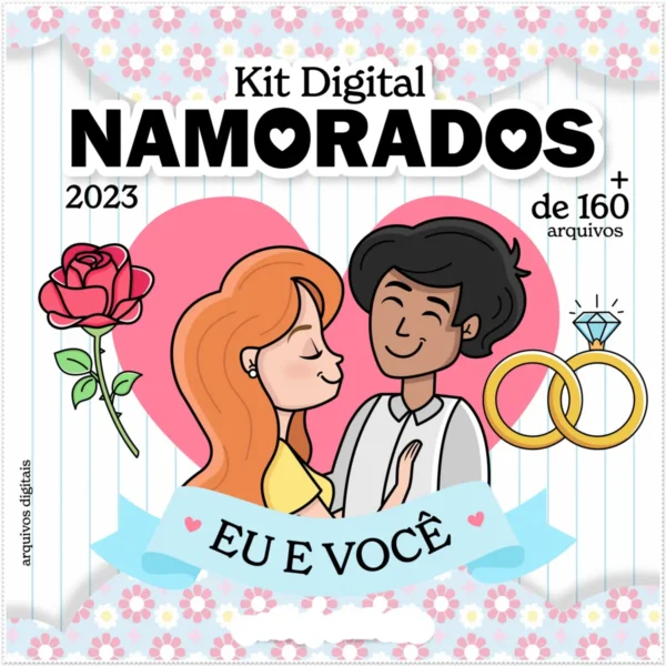 Amor em Pixels: Kit Dia dos Namorados Edição PNG