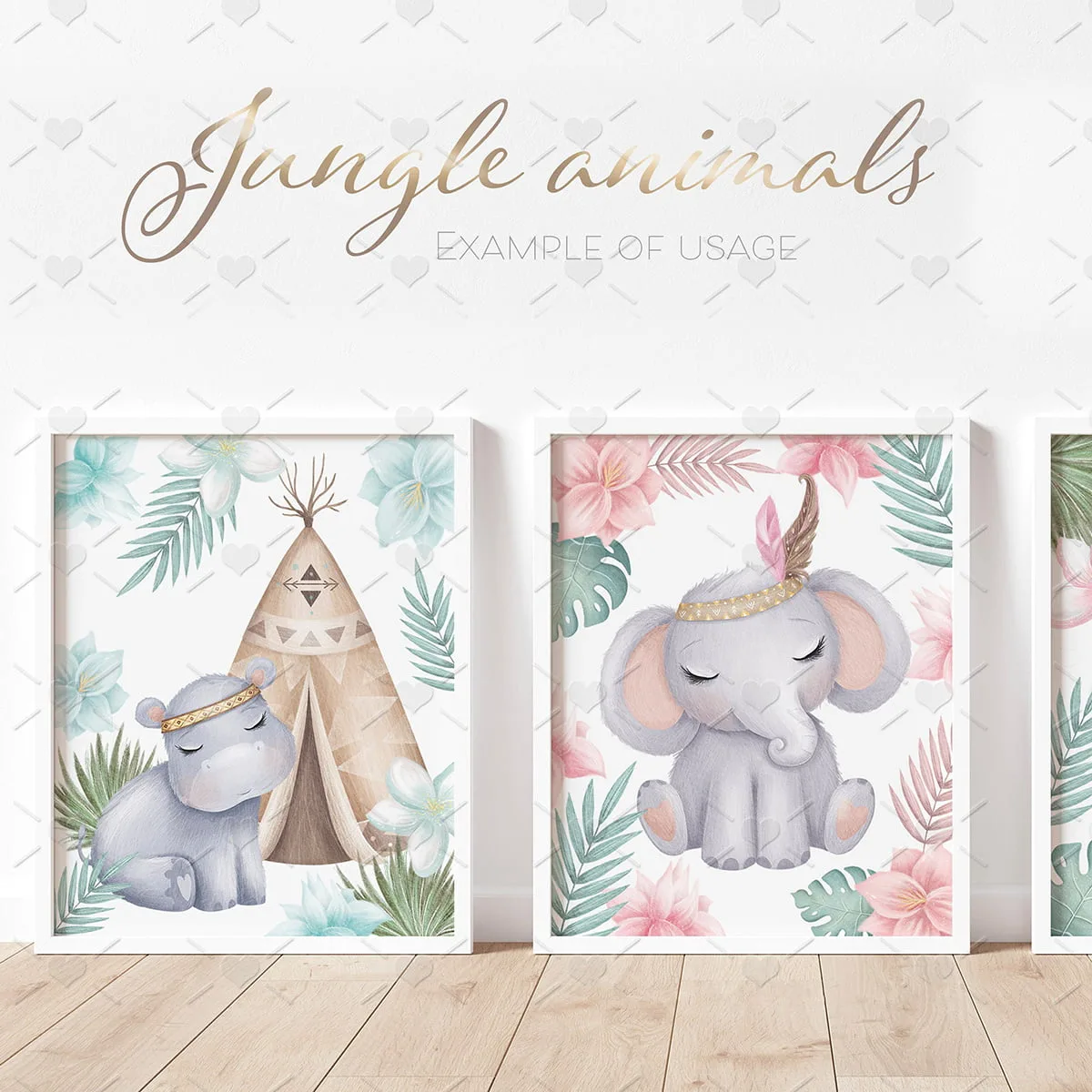 Animais da Floresta Encantada Boho Arquivos Png Maternidade