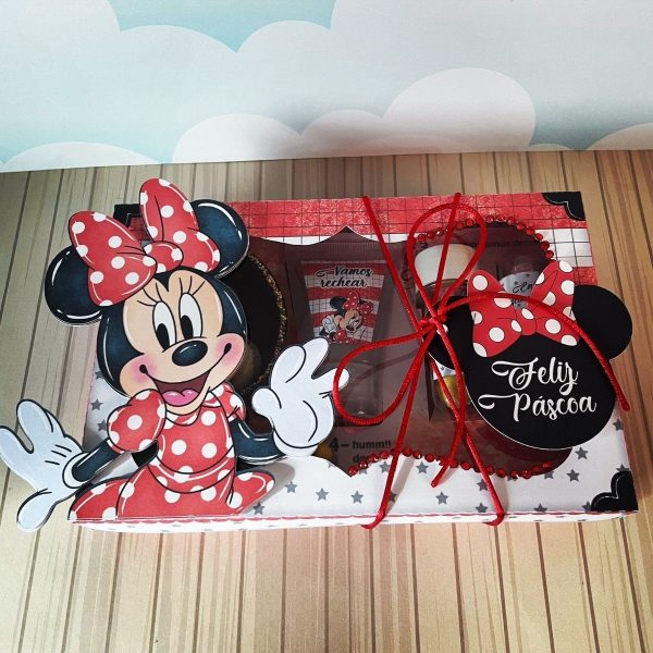 Arquivo Corte Caixa Páscoa Minnie Vermelha Mini Confeiteiro