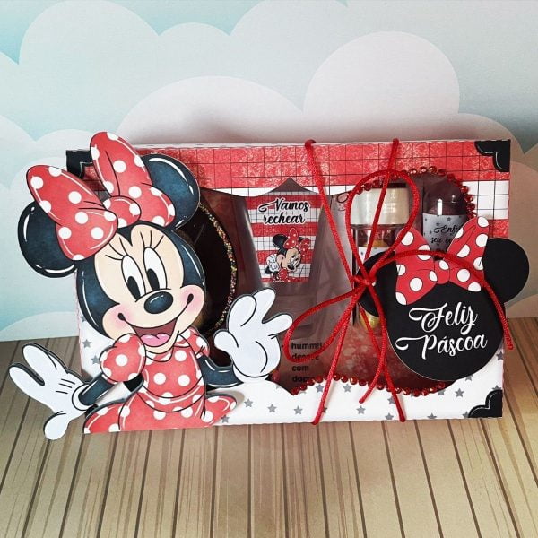Arquivo Corte Caixa Páscoa Minnie Vermelha Mini Confeiteiro