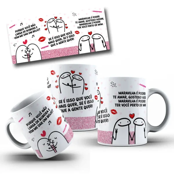 Arquivo de Arte para Caneca - Pedido de Beijo