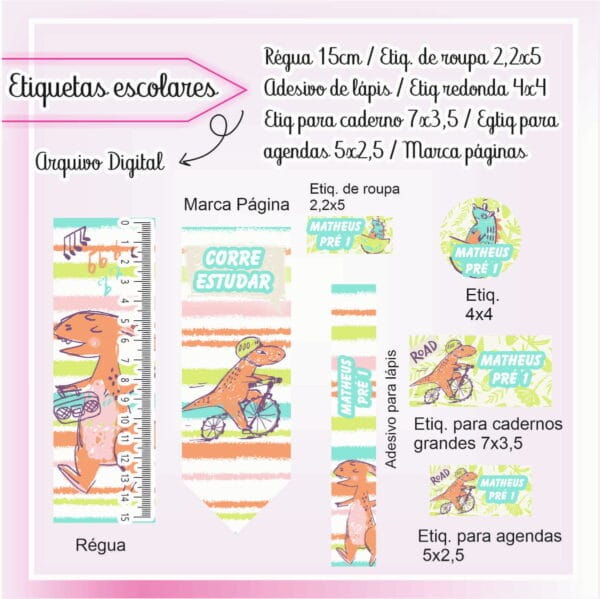Arquivo de Corte 20 Etiquetas Escolares