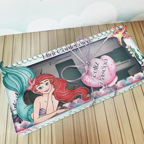 Arquivo De Corte Caixa Páscoa Ariel Pequena Sereia