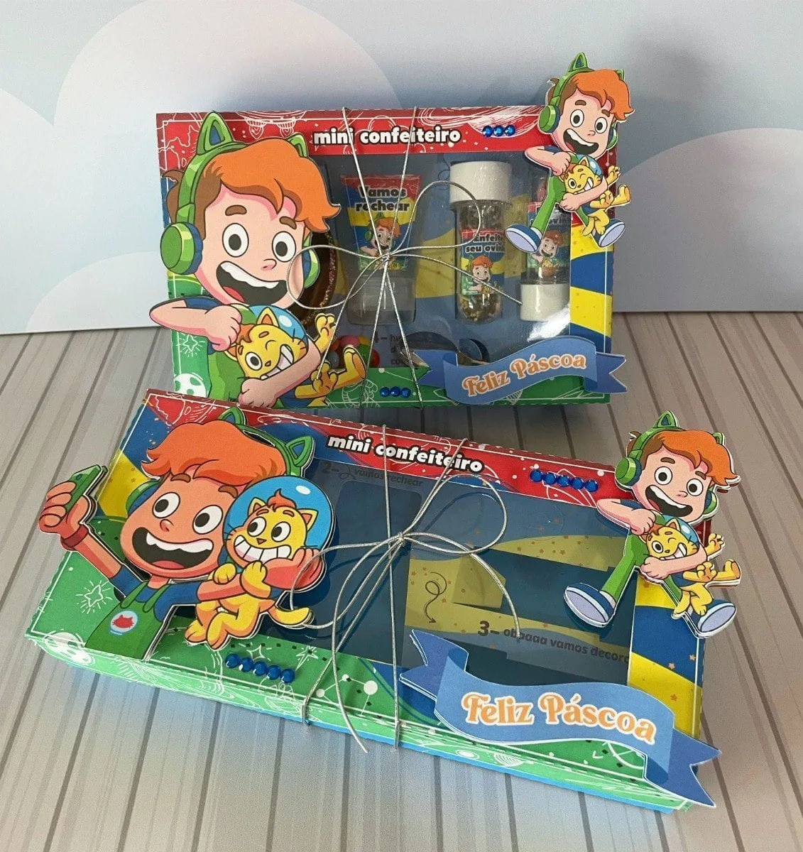 Arquivo De Corte Caixa Páscoa Gato Galático Mini Confeiteiro