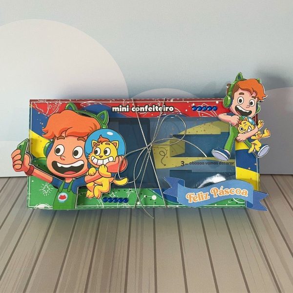 Arquivo De Corte Caixa Páscoa Gato Galático Mini Confeiteiro