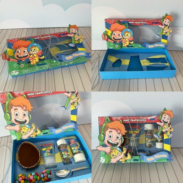 Arquivo De Corte Caixa Páscoa Gato Galático Mini Confeiteiro