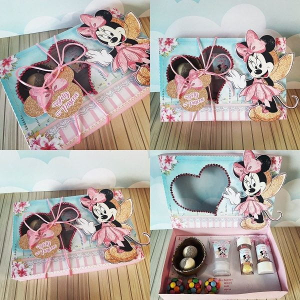 Arquivo De Corte Caixa Páscoa Minnie Rosa Mini Confeiteiro