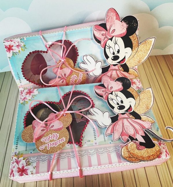 Arquivo De Corte Caixa Páscoa Minnie Rosa Mini Confeiteiro