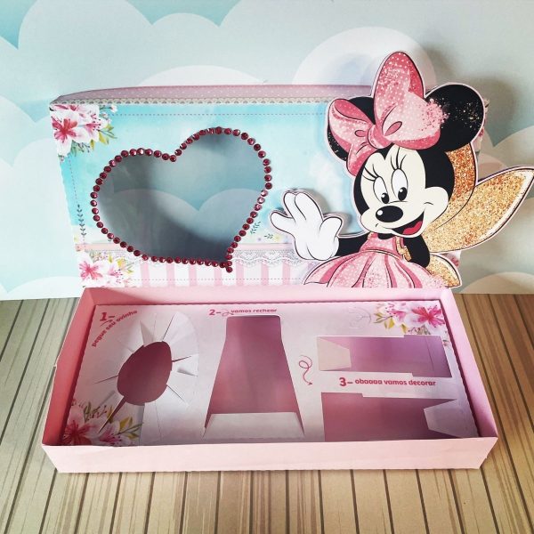 Arquivo De Corte Caixa Páscoa Minnie Rosa Mini Confeiteiro