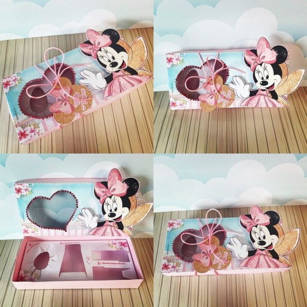 Arquivo De Corte Caixa Páscoa Minnie Rosa Mini Confeiteiro