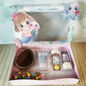 Arquivo De Corte Caixa Páscoa Sereia Fofa Mini Confeiteiro
