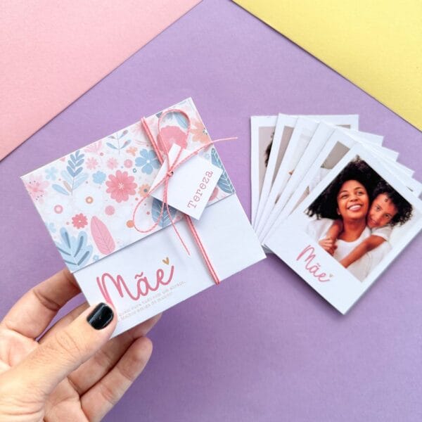 Arquivo de Corte Caixa Polaroid Dia das Mães + Molde Liso