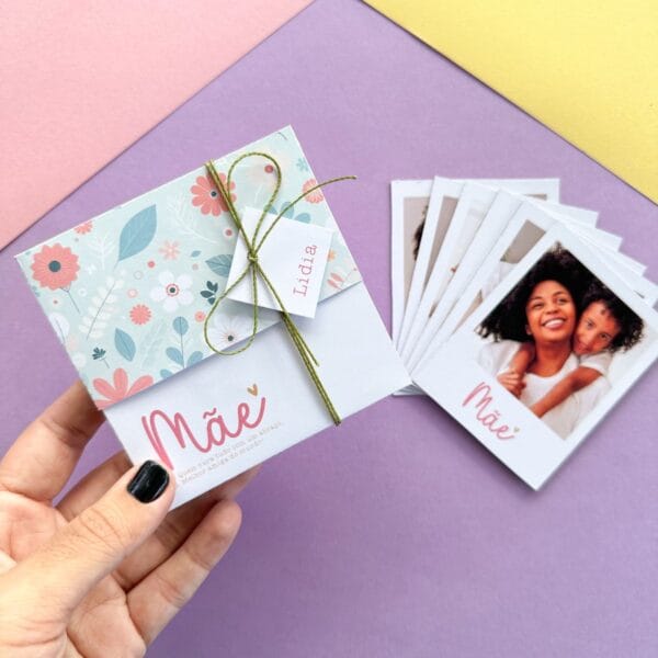Arquivo de Corte Caixa Polaroid Dia das Mães + Molde Liso