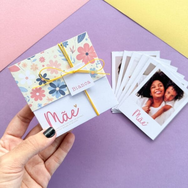 Arquivo de Corte Caixa Polaroid Dia das Mães + Molde Liso