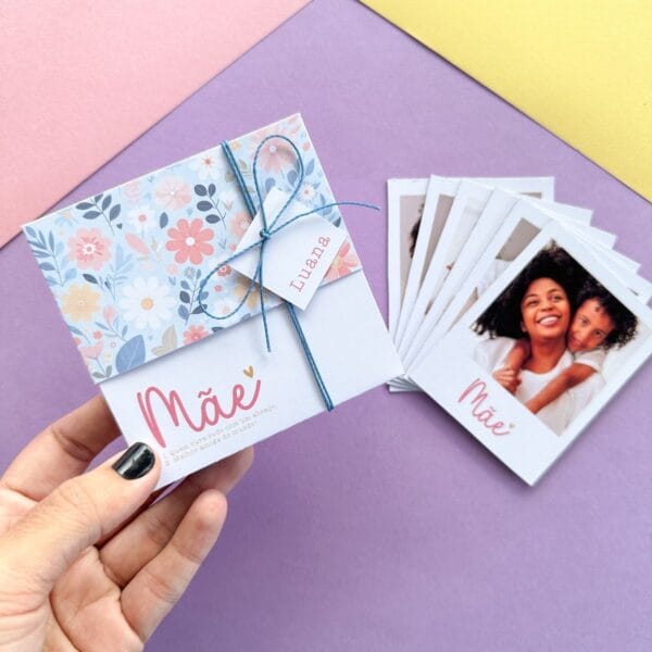 Arquivo de Corte Caixa Polaroid Dia das Mães + Molde Liso