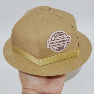 arquivo de corte chapeu safari para festa infantil