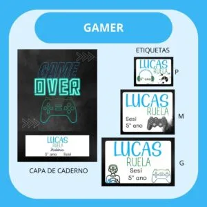 Arquivo de Corte Etiqueta Escolar Gamer 2 Arquivo de Corte Etiqueta Escolar Gamer
