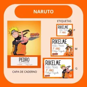 Arquivo de Corte Etiqueta Escolar Naruto 18 Arquivo de Corte Etiqueta Escolar Naruto