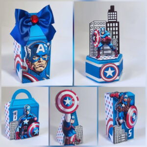 arquivo de corte festa capitao america luxo em studio e pdf