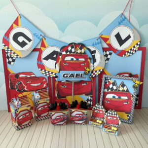 arquivo de corte festa carros disney com mcqueen e mate