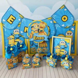 arquivo de corte festa minions luxo em studio e pdf