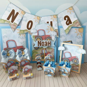arquivo de corte festa trator para decoracao infantil