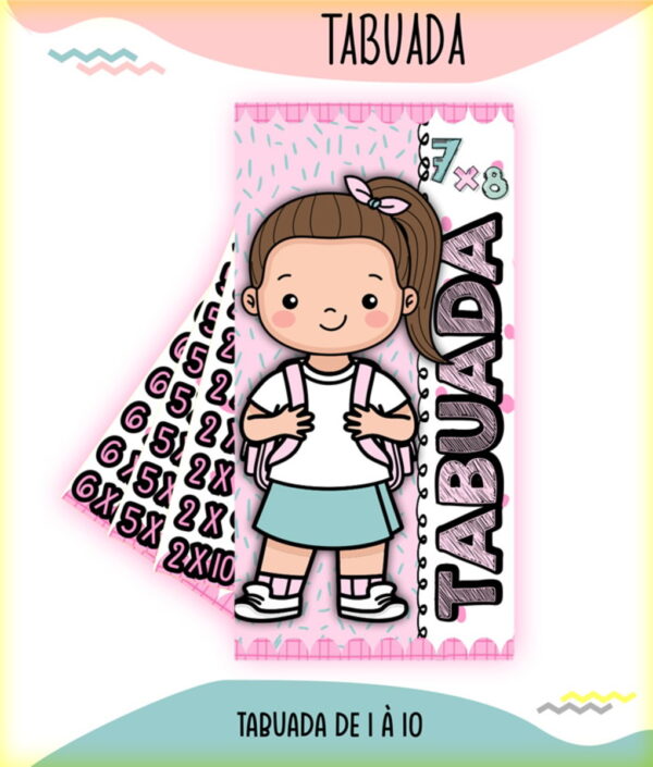 Arquivo de Corte Tabuada Menino e Menina - Arquivo Digital