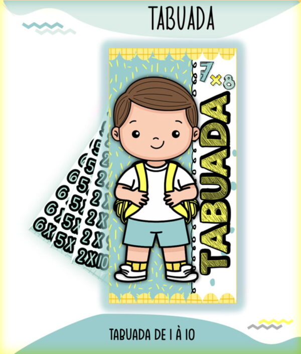 Arquivo de Corte Tabuada Menino e Menina - Arquivo Digital