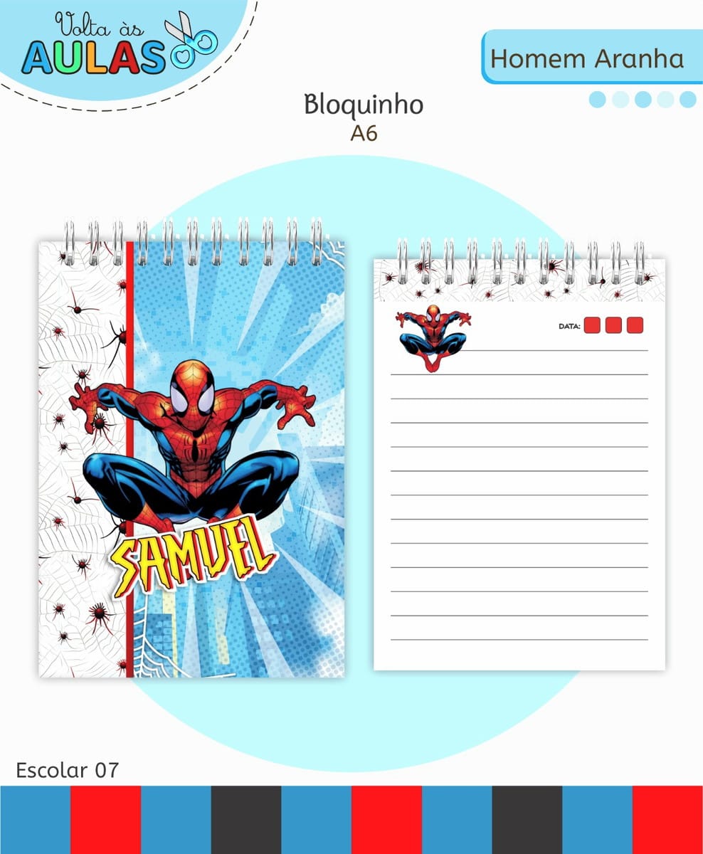 Arquivo de Kit Escolar Homem Aranha com Artes Digitais 3 Arquivo de Kit Escolar Homem Aranha com Artes Digitais - Imagem 3