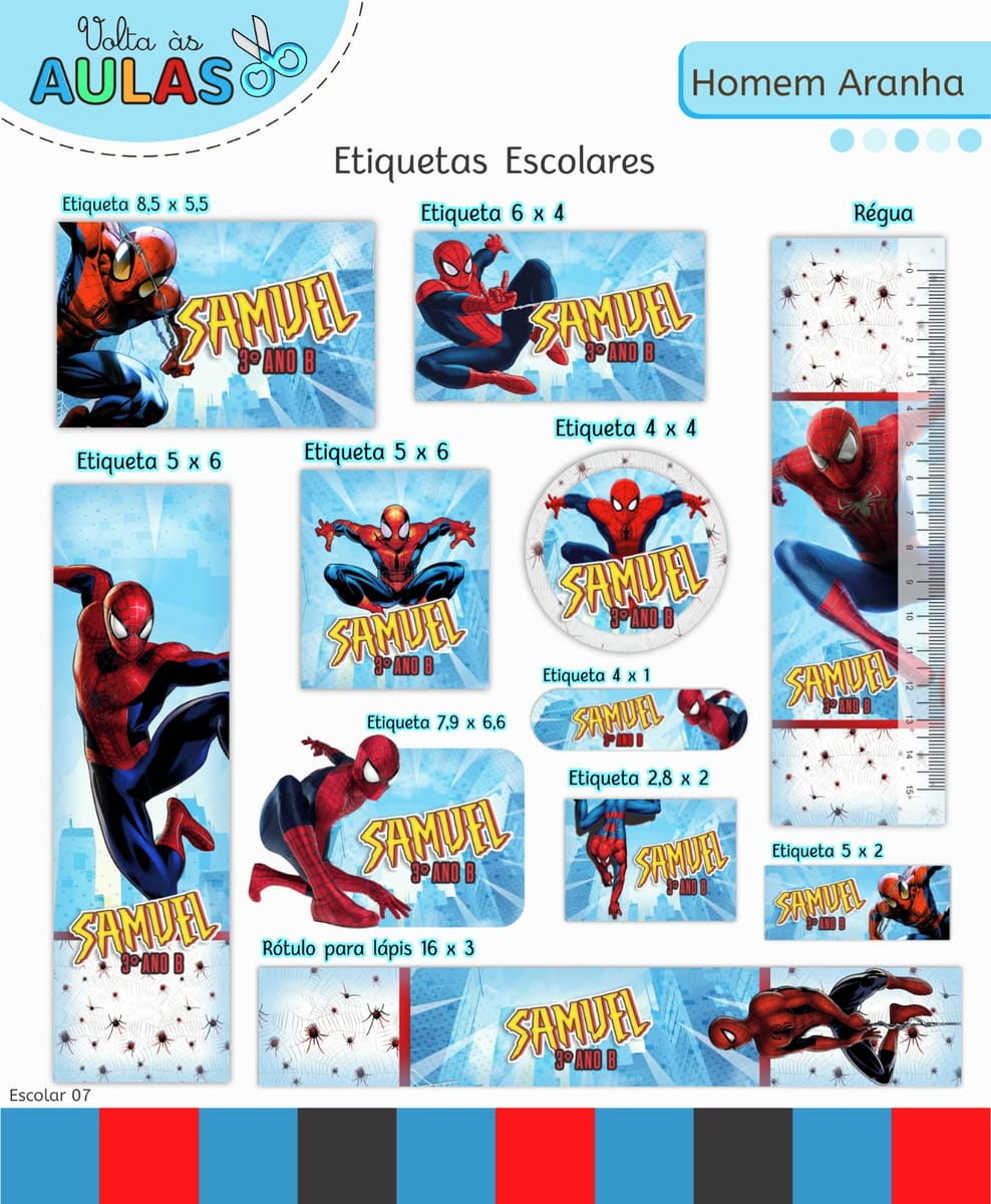 Arquivo de Kit Escolar Homem Aranha com Artes Digitais 4 Arquivo de Kit Escolar Homem Aranha com Artes Digitais - Imagem 4
