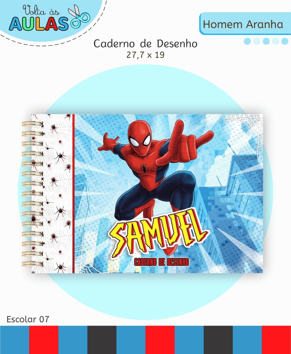 Arquivo de Kit Escolar Homem Aranha com Artes Digitais 5 Arquivo de Kit Escolar Homem Aranha com Artes Digitais - Imagem 5