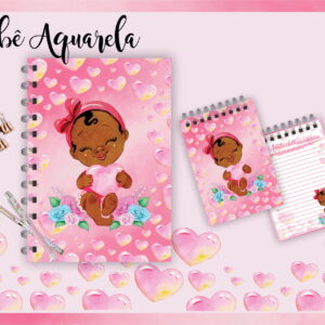arquivo digital bebe aquarela para capas e lembrancinhas
