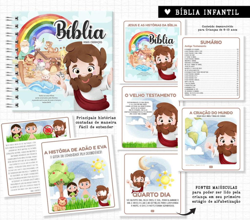 Arquivo Digital Bíblia Ilustrada Para Crianças Histórias Pdf • DMK Studio