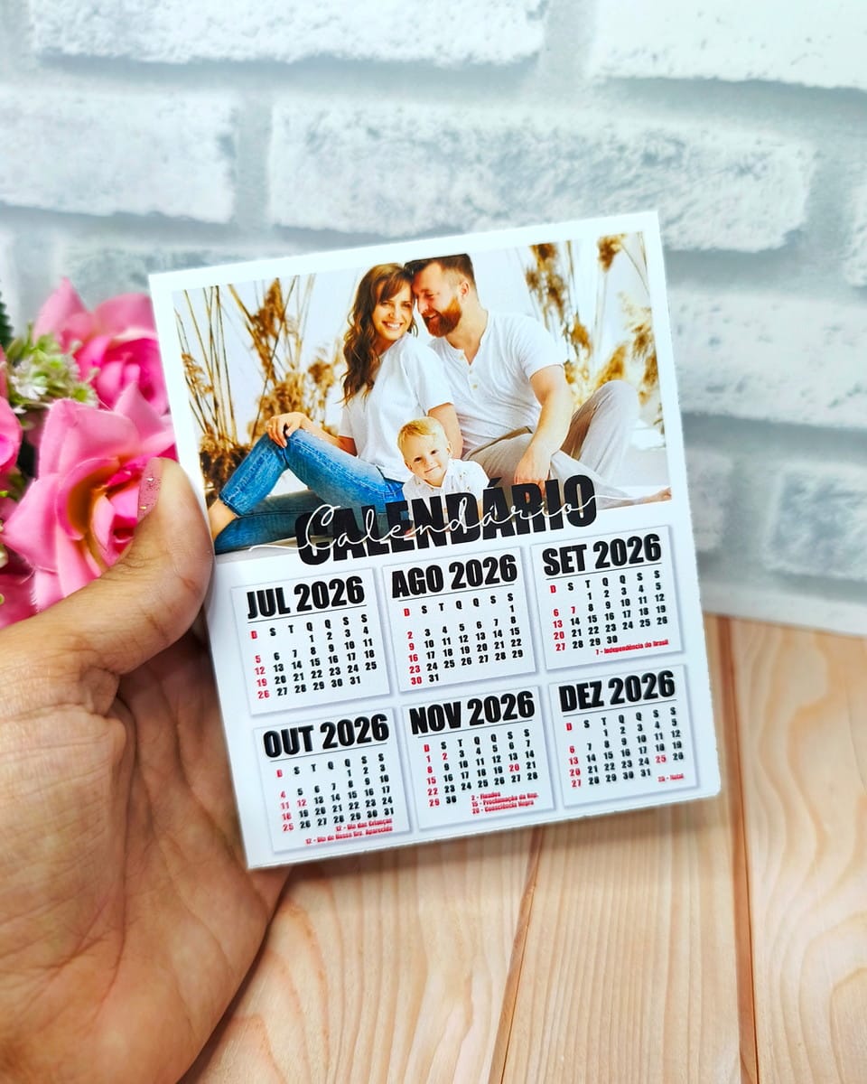 Calendário 2026 Personalizado com Fotos e Modelo Canva 2 Calendário 2026 Personalizado com Fotos e Modelo Canva - Imagem 2