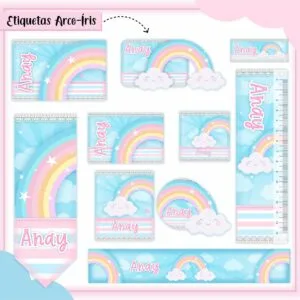 Arquivo Digital Etiquetas Escolares Arco Iris 7 Arquivo Digital Etiquetas Escolares Arco Iris
