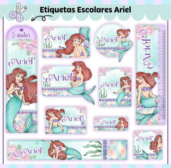 Arquivo Digital Etiquetas Escolares Ariel