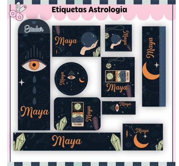 Arquivo Digital Etiquetas Escolares Astrologia