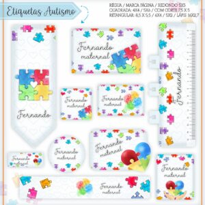 Arquivo Digital Etiquetas Escolares Autismo