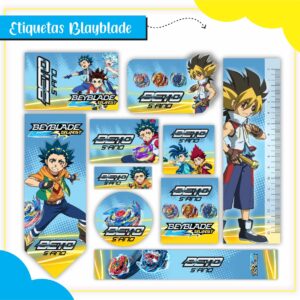 Arquivo Digital Etiquetas Escolares Beyblade