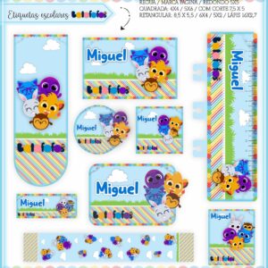 Arquivo Digital Etiquetas Escolares Bolofofos