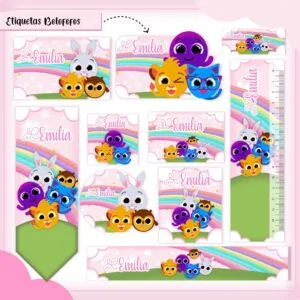 Arquivo Digital Etiquetas Escolares Bolofofos Menina