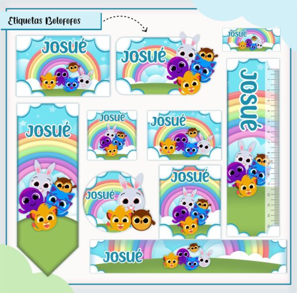 Arquivo Digital Etiquetas Escolares Bolofofos Menino